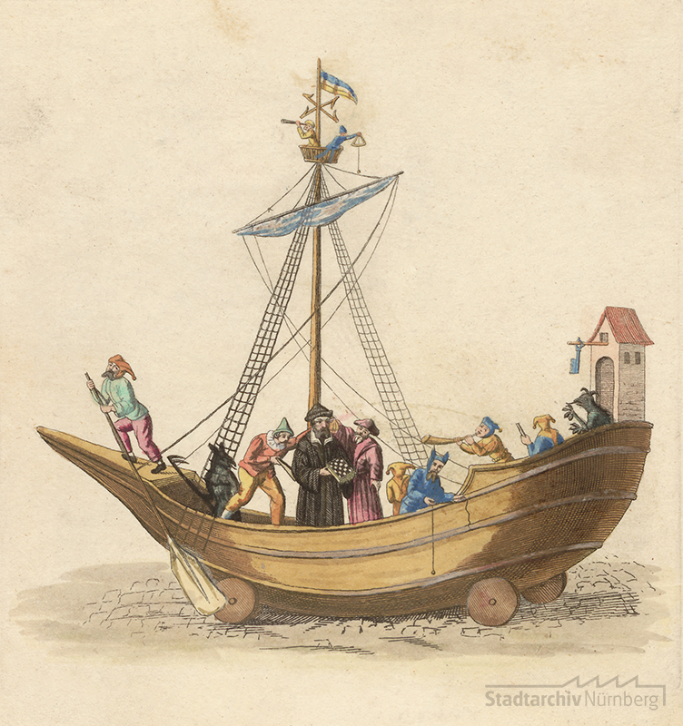 Hölle des Schembartlaufs 1539 mit Verspottung Andreas Osianders