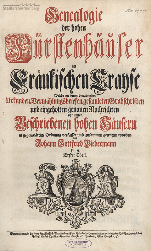 Genealogie der hohen Fürtsenhäuser im Fränkischen Crayse. Erster Theil