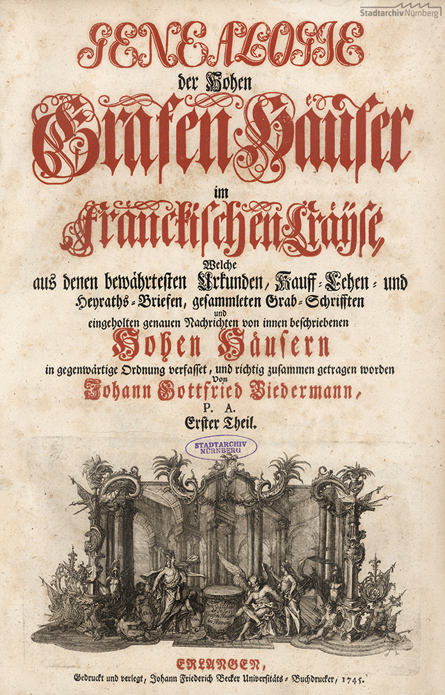 Genealogie der Hohan Grafenhäuser im Fränckischen Cräyse. Erster Theil